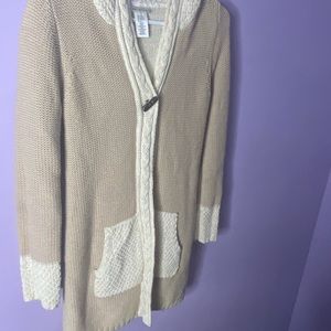 Tan & Cream knitted cardigan